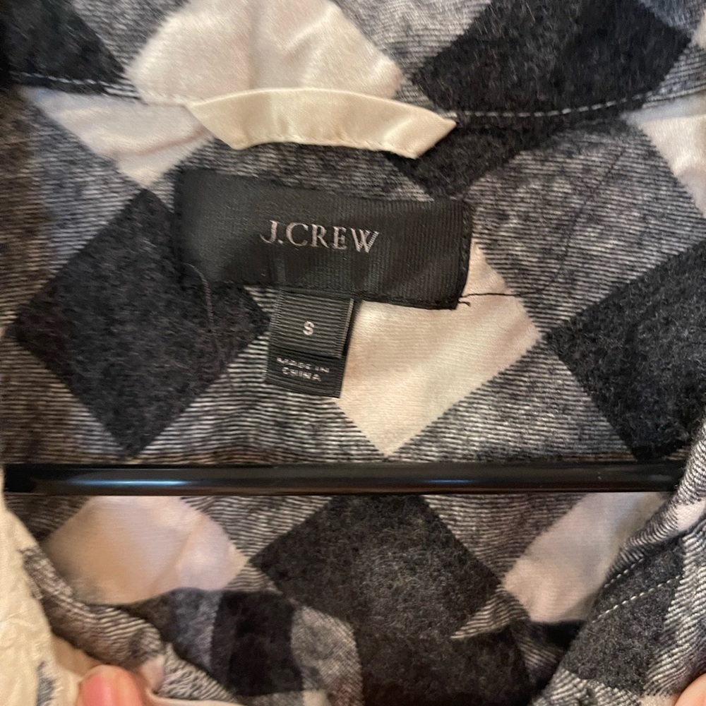 J. Crew Men’s Buffalo Plaid Wool Blend Long Sleeve Pullover Shirt Size Small - Picture 9 of 9